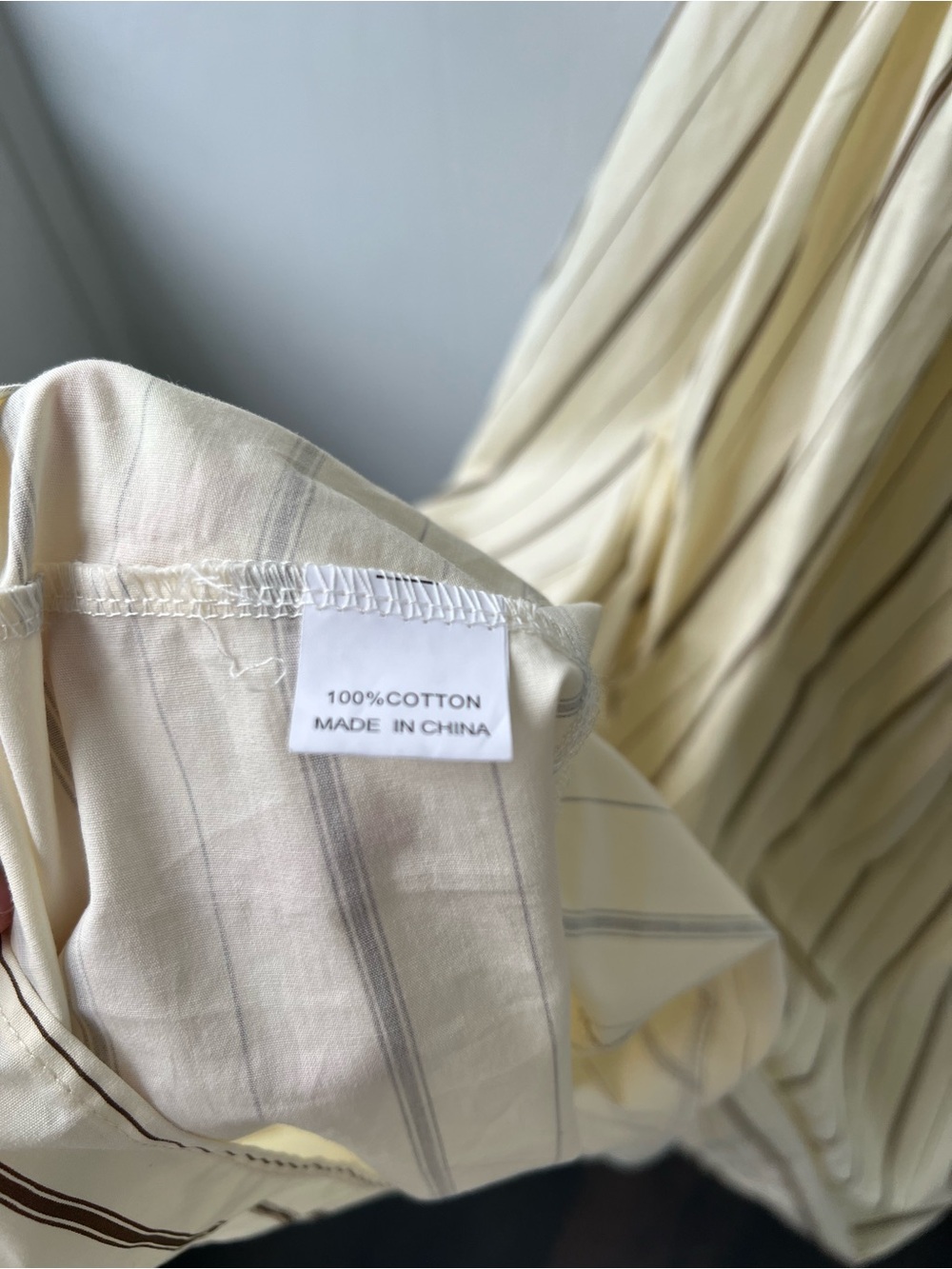Petal & Pup Cream Maxi Dress with Thin Brown Stripes - Picture 16 of 16